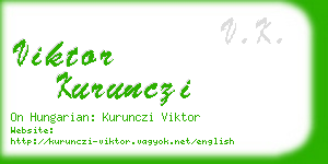 viktor kurunczi business card